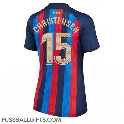 Barcelona Andreas Christensen #15 Fußballbekleidung Heimtrikot Damen 2022-23 Kurzarm